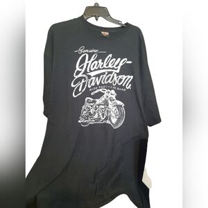 Harley-Davidson Black Tee with White Graphic 2x Portsmouth Vinginia Bayside